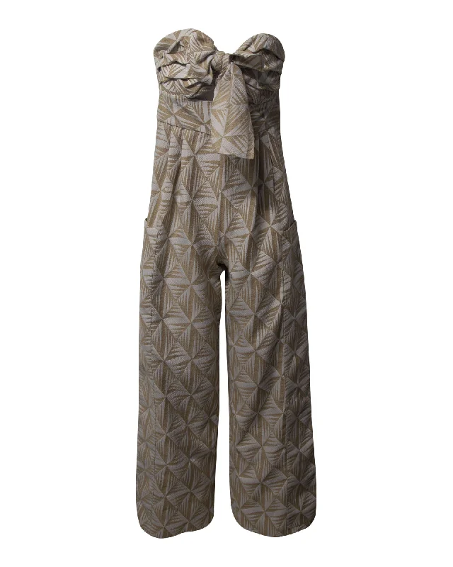 Johanna Ortiz Javari Jumpsuit in Natural Cream Cotton