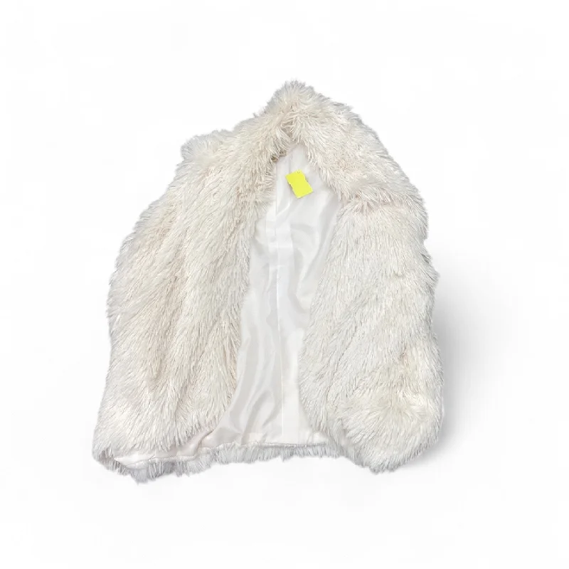 Vest Faux Fur & Sherpa By Democracy In Cream, Size: S