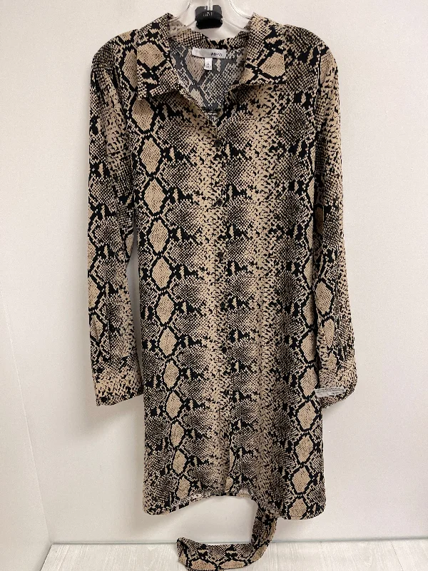 Dress Casual Midi By Clothes Mentor In Snakeskin Print, Size: Xl