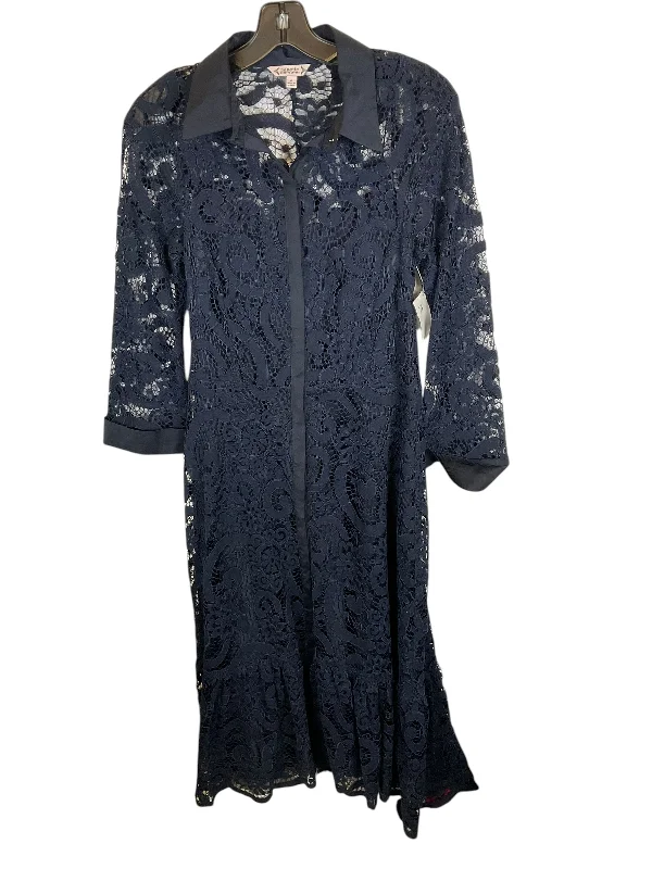 Dress Casual Midi By Nanette By Nanette Lepore In Navy, Size: 6