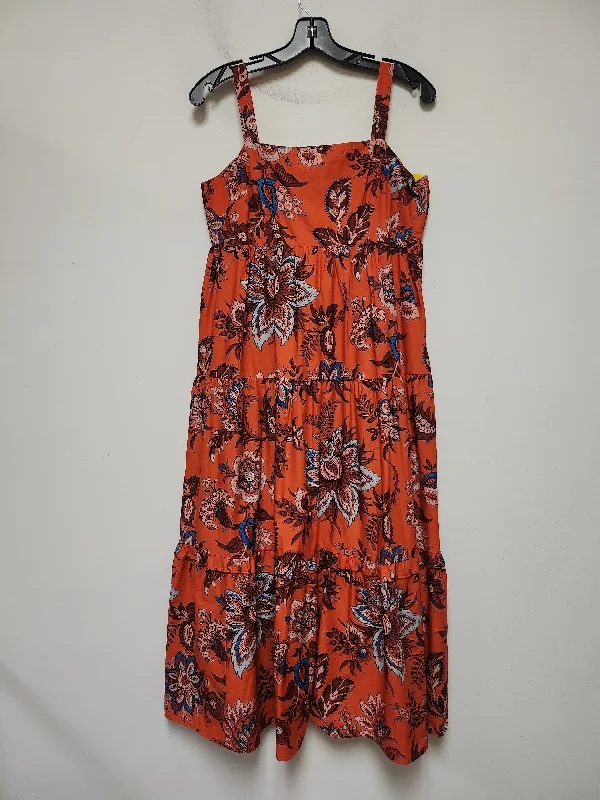 Dress Casual Midi By Target-designer In Orange, Size: M